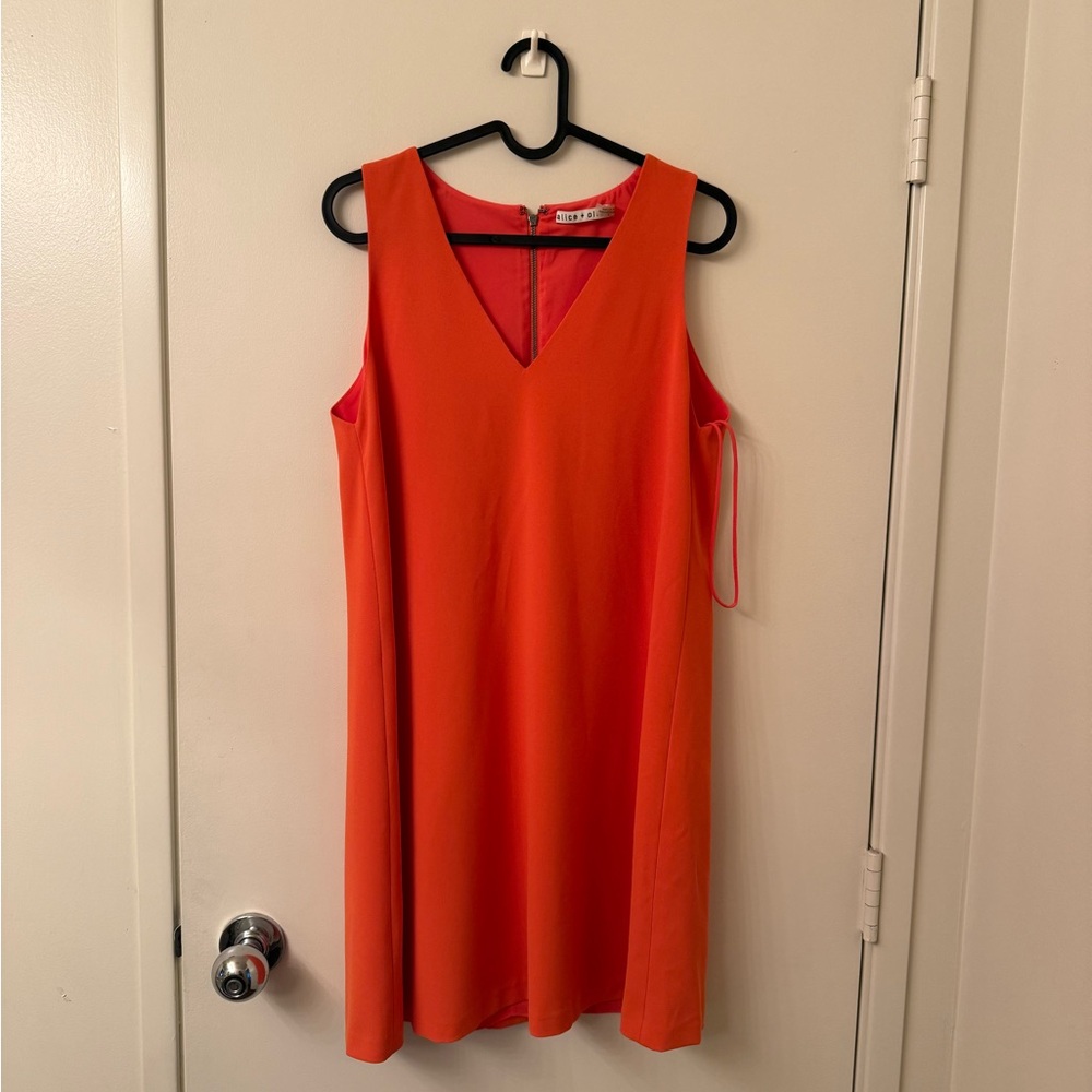 Alice + Olivia Vibrant Orange Mini Dress Size 4